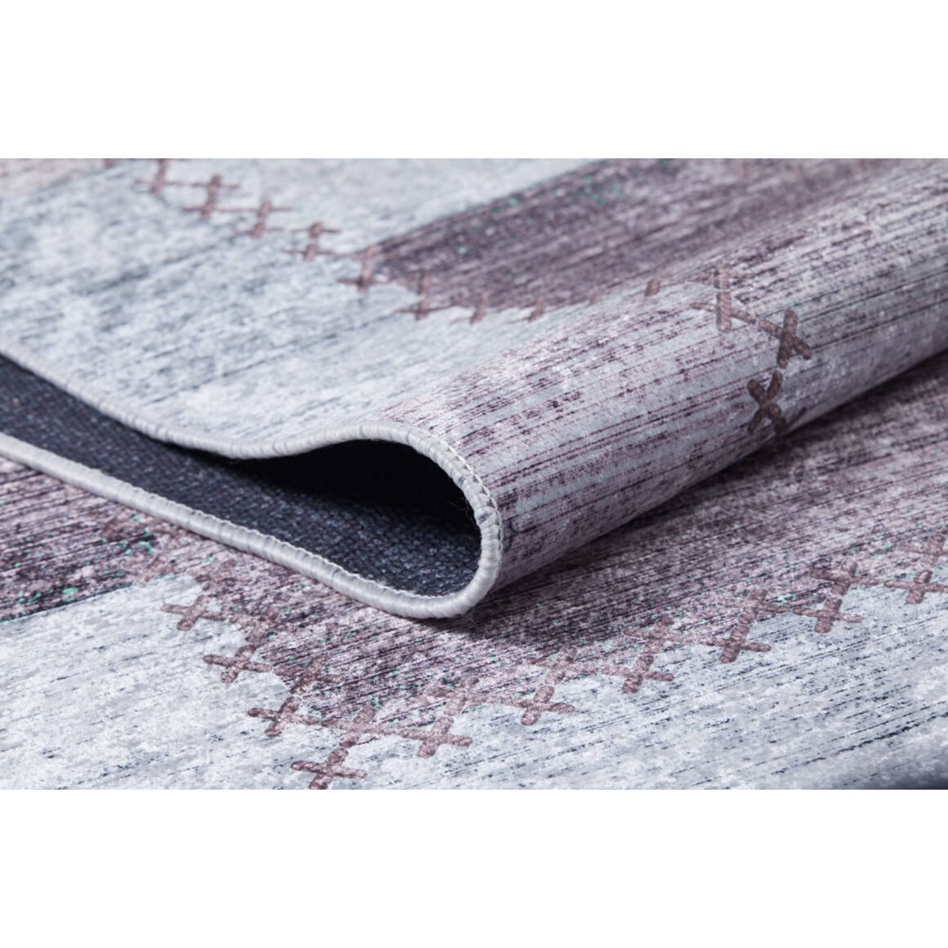 Nankin Mor Patchwork Dijital Baskı Halı Halınet