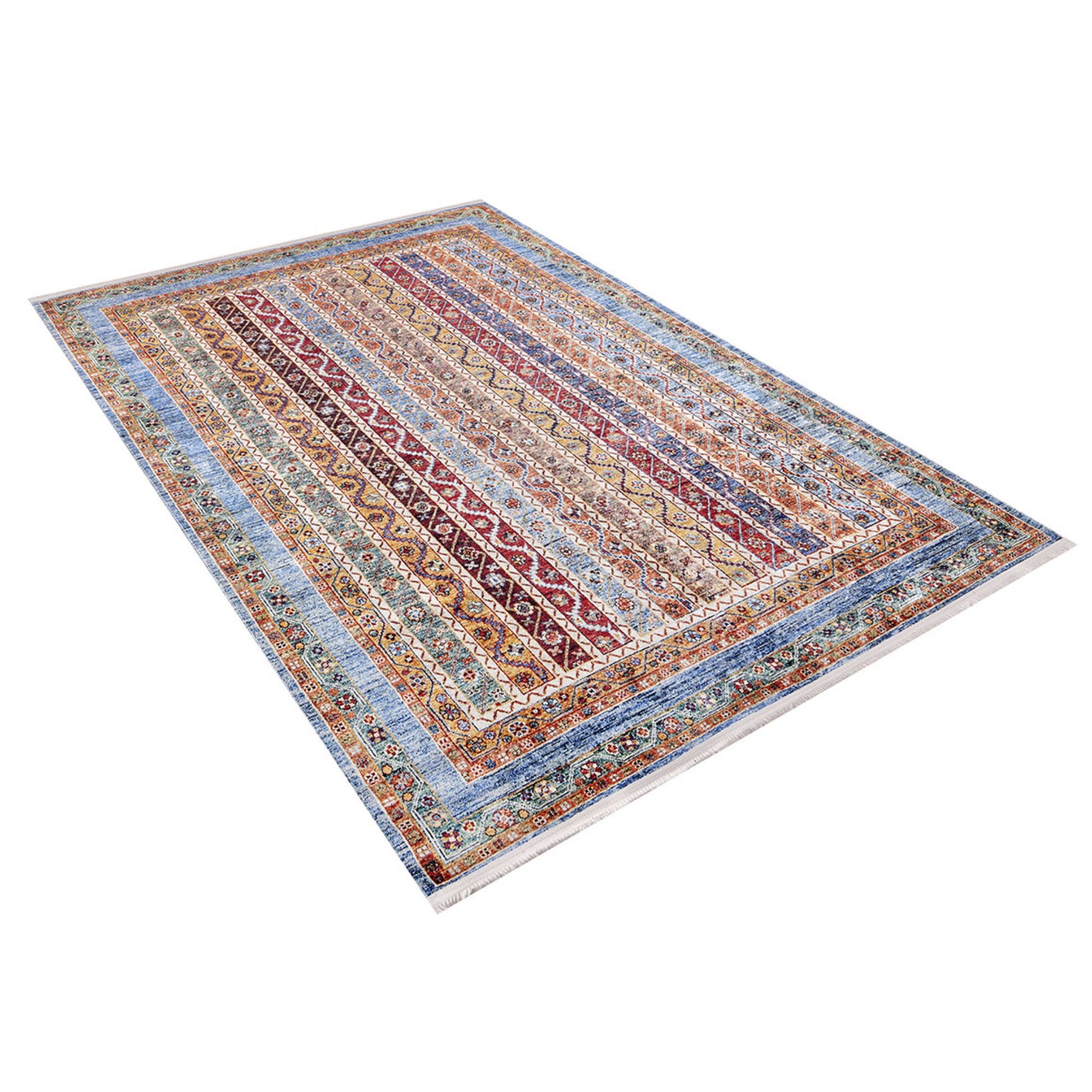 Caykovski Turuncu Geometrik Dijital Baskı Halı Halınet