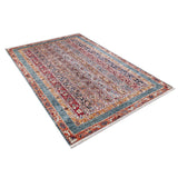 Modern Living Room Rug with Multicolor Geometric Pattern Polyester
