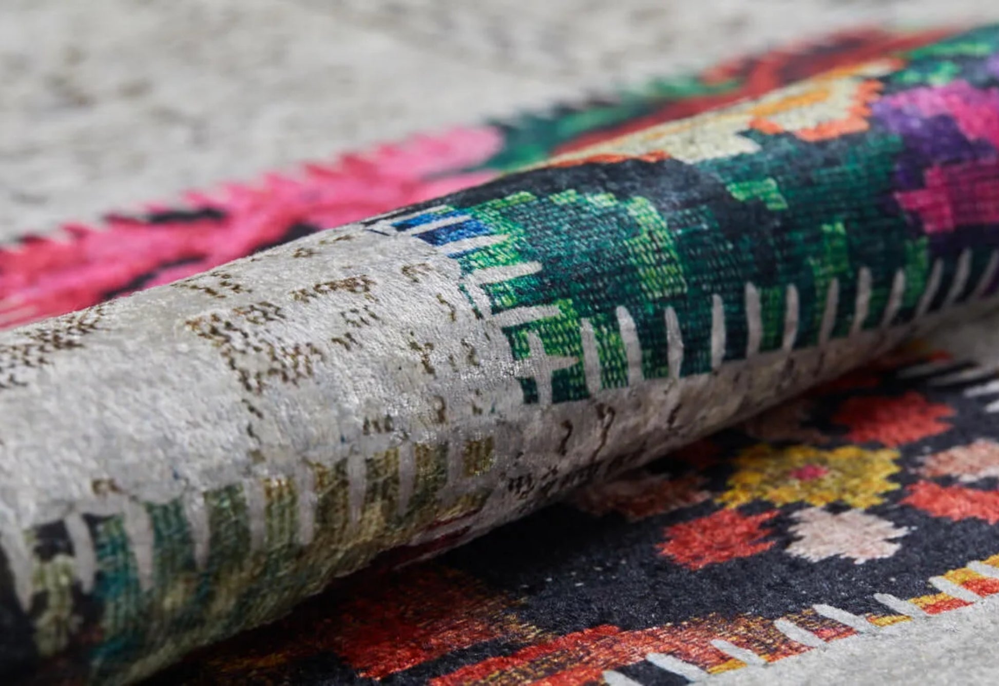 Vuhan Beyaz Patchwork Dijital Baskı Halı Halınet