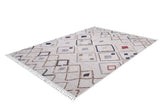 Beige Brown Bohemian Geometric Living Room Rug Rectangle - Polyester