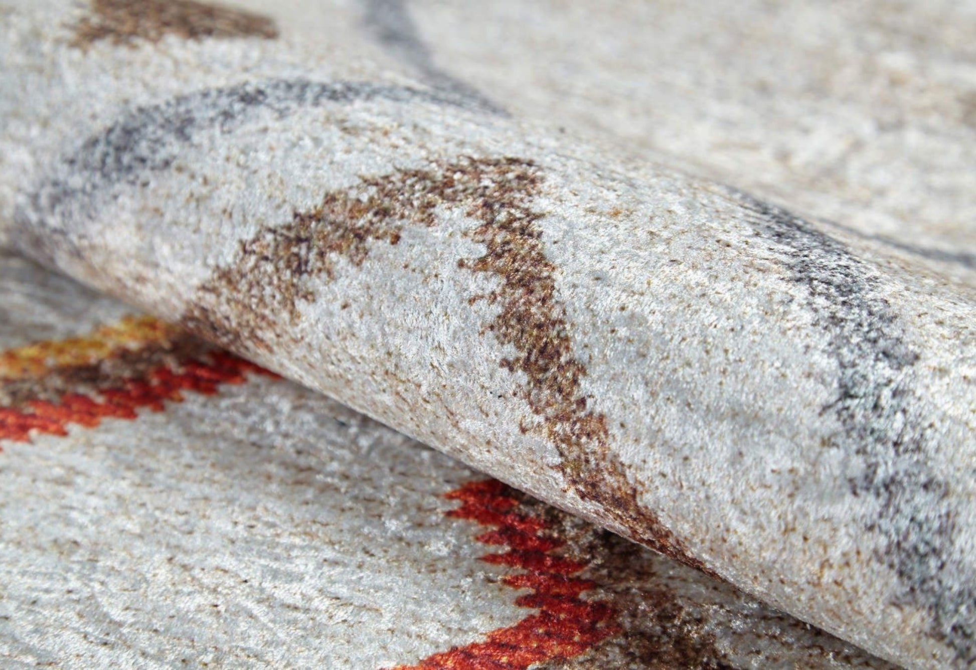 Koscian Krem Geometrik Dijital Baskı Halı Halınet