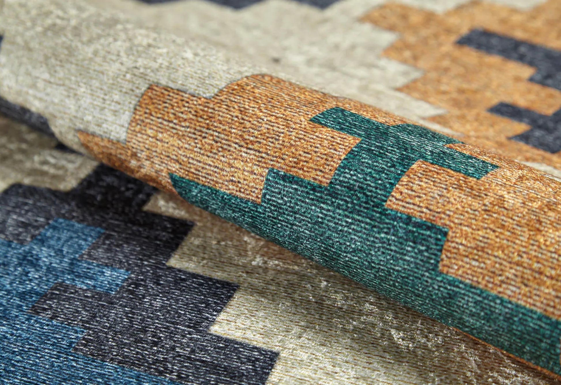 Kolonowskie Kırmızı Geometrik Dijital Baskı Halı Halınet