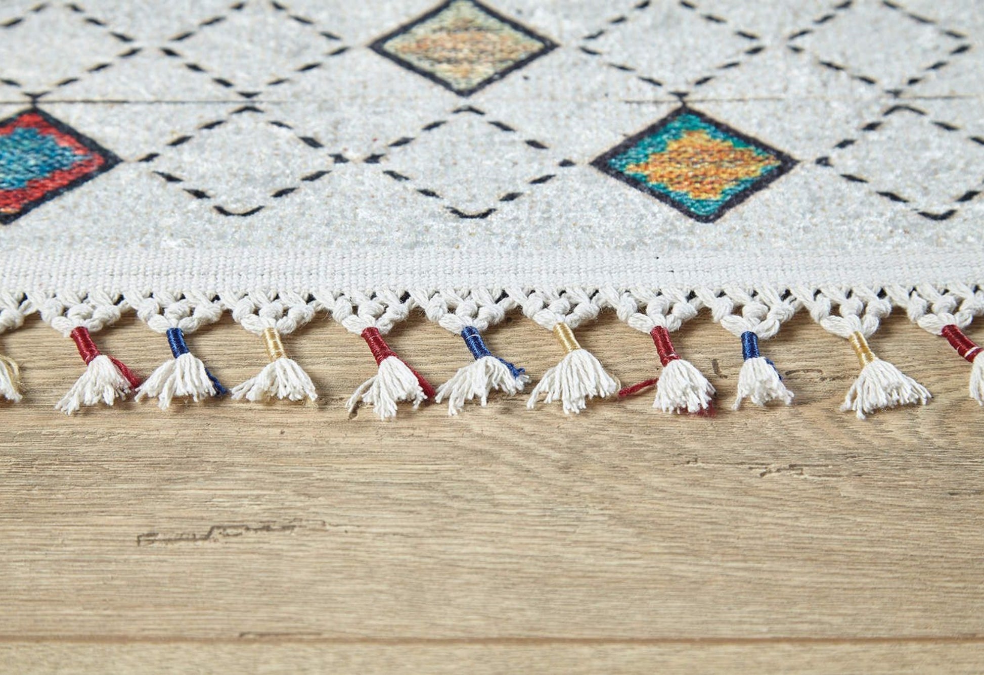 Kobylka Bej Geometrik Dijital Baskı Halı Halınet