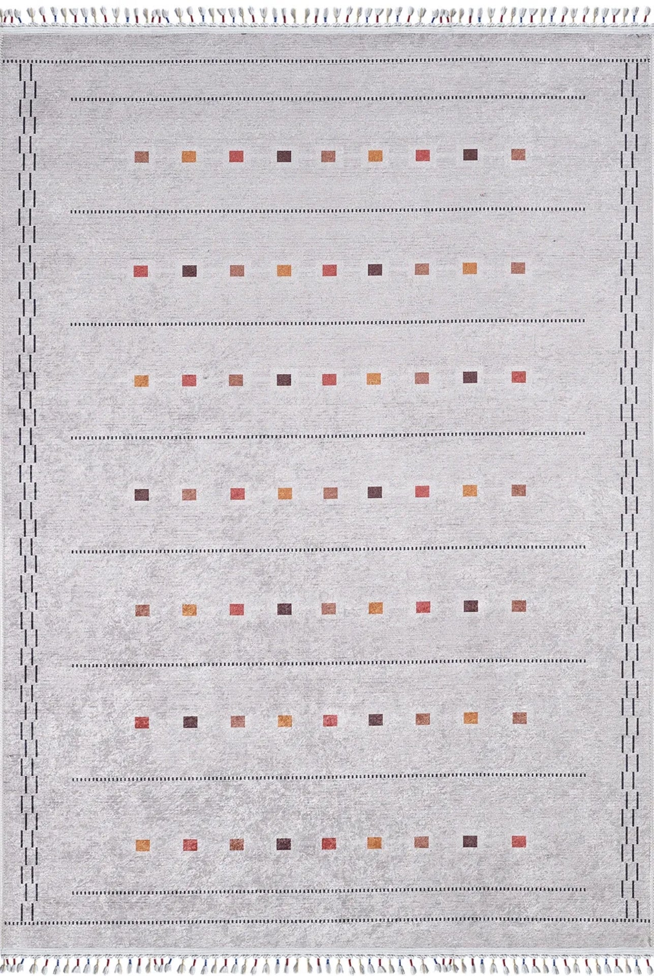 Laziska Gri Klasik Dijital Baskı Halı Halınet