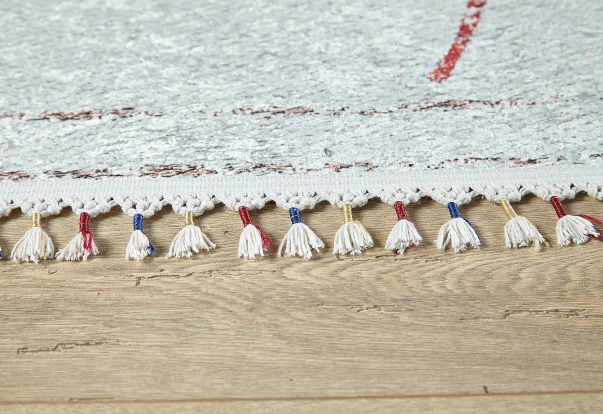 Leba Krem Geometrik Dijital Baskı Halı Halınet