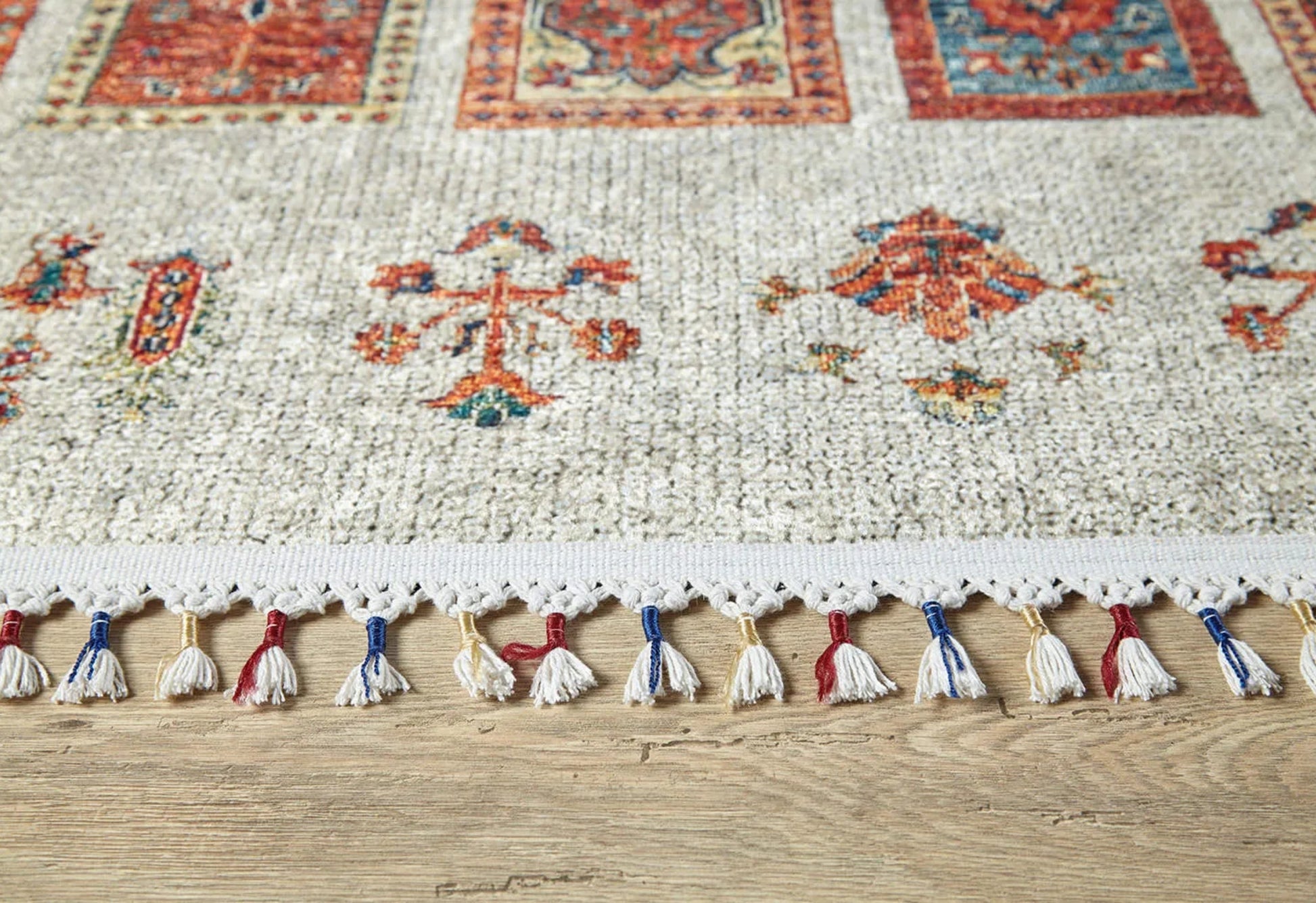 Leczyca Kırmızı Geometrik Dijital Baskı Halı Halınet