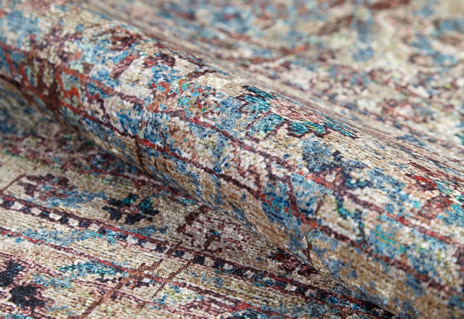 Lukow Kahverengi Klasik Dijital Baskı Halı Halınet