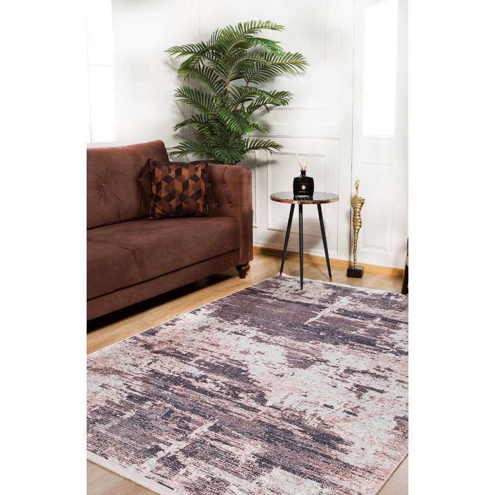 NijniTagil Bej Modern Dijital Baskı Halı Halınet