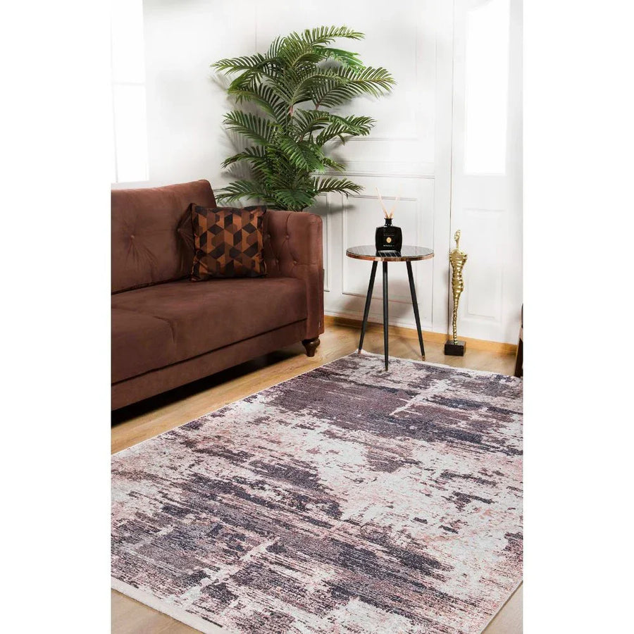 Dokulu Modern Halı - Yıkanabilir - Kaymaz Taban - Pati Dostu