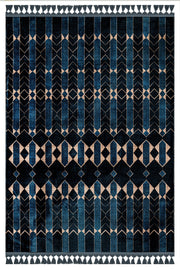 Gold Krem Bohem Etnik Triko Halı - Yıkanabilir - Kaymaz Taban - Pati Dostu