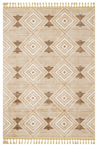 Bohemian Geometric Beige and Brown Area Rug