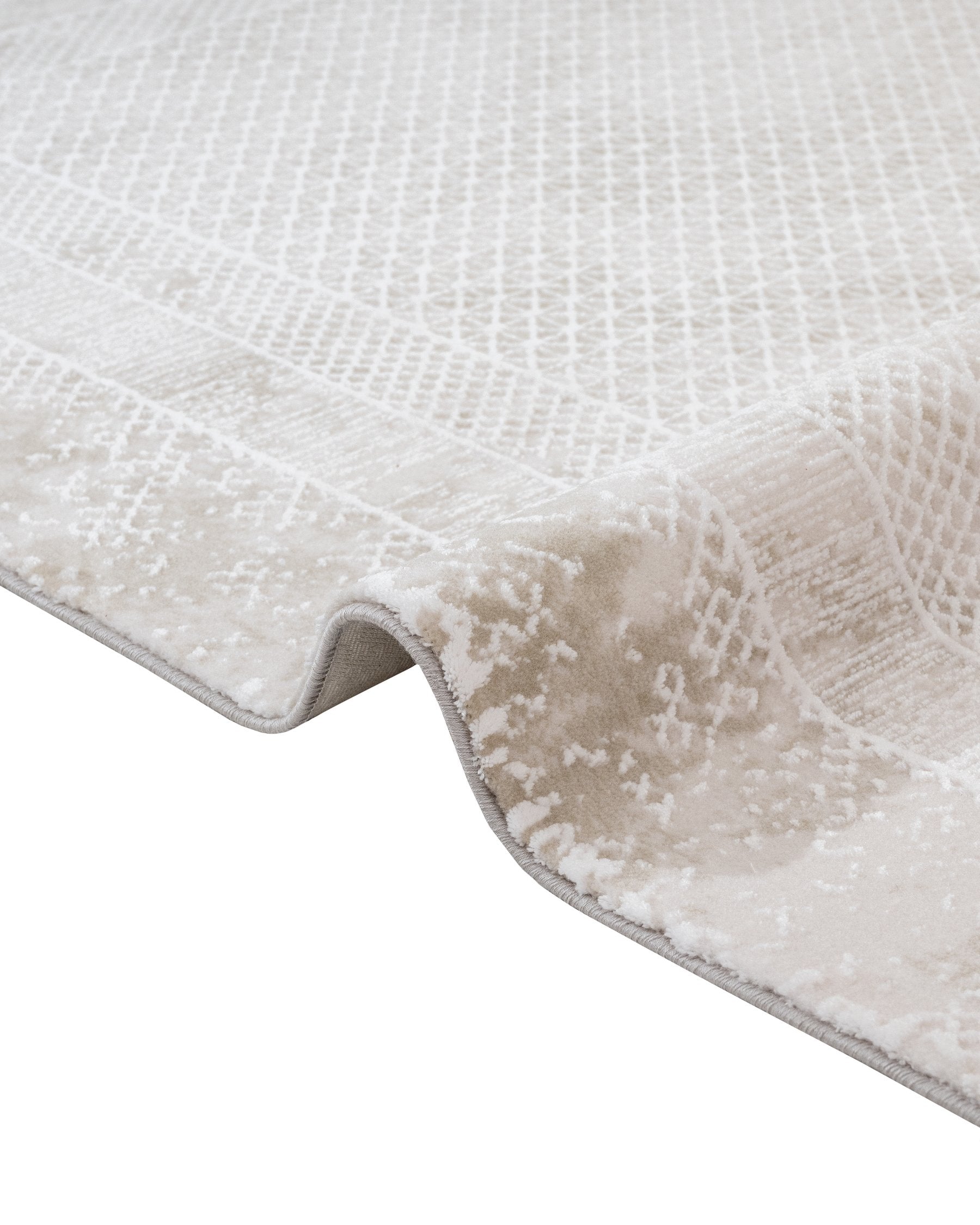 Beauvais Krem Çerçeveli Akrilik Makine Halısı Nexus