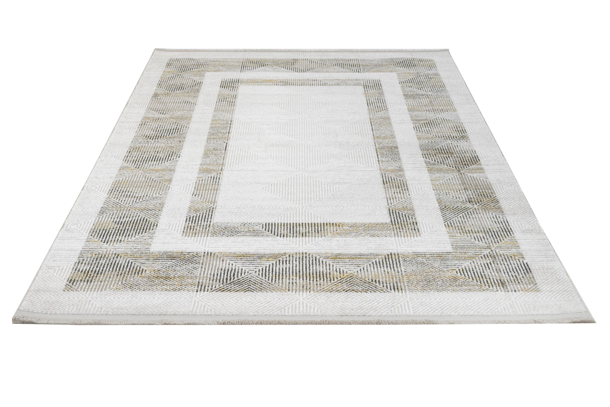 Bernetta Antrasit Geometrik Akrilik Makine Halısı Nexus