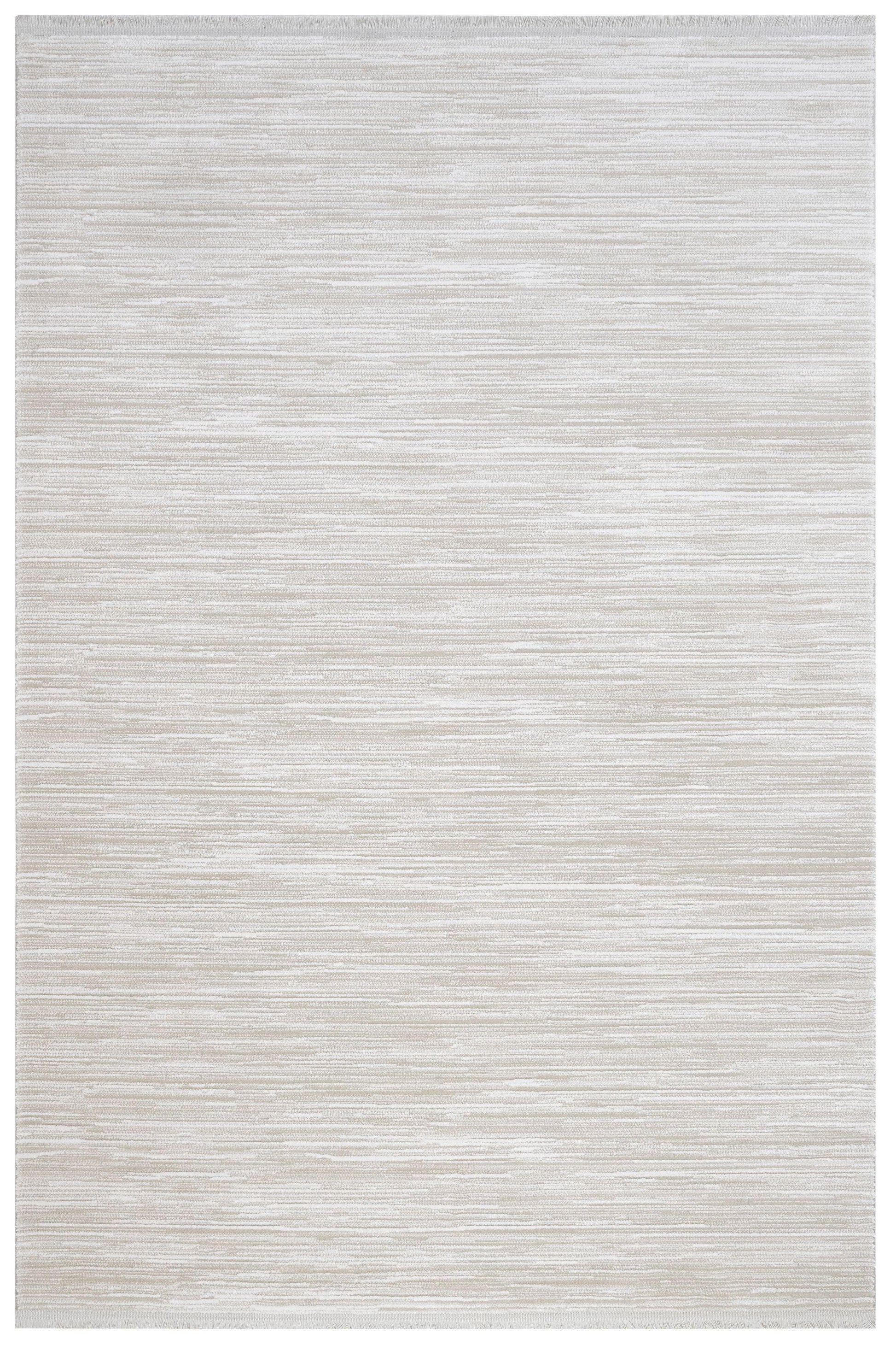 Bej Krem Modern Viskon Halı - Toz Vermez