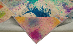 Kırk Yama Pembe Patchwork Pamuk Yün El Dokuma Halısı 248x352 Agacan