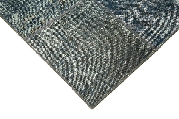 Kırk Yama Gri Patchwork Pamuk Yün El Dokuma Halısı 171x242 Agacan