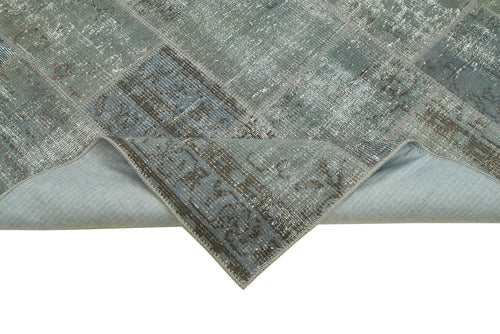 Kırk Yama Gri Patchwork Pamuk Yün El Dokuma Halısı 174x240 Agacan