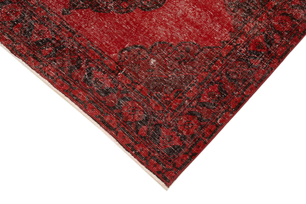 Zile Kırmızı Eskitme Pamuk Yün El Dokuma Halısı 143x410 Agacan