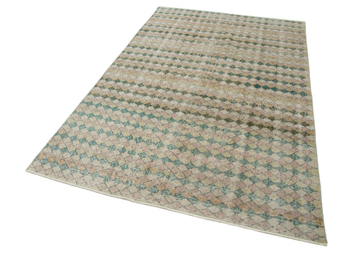 Checkered Kilim Beyaz Damalı Pamuk Yün El Dokuma Halısı 155x253 Agacan