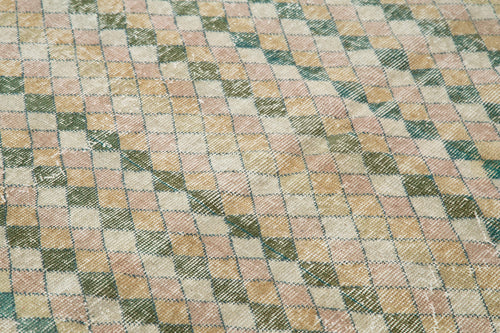 Checkered Kilim Beyaz Damalı Pamuk Yün El Dokuma Halısı 155x253 Agacan