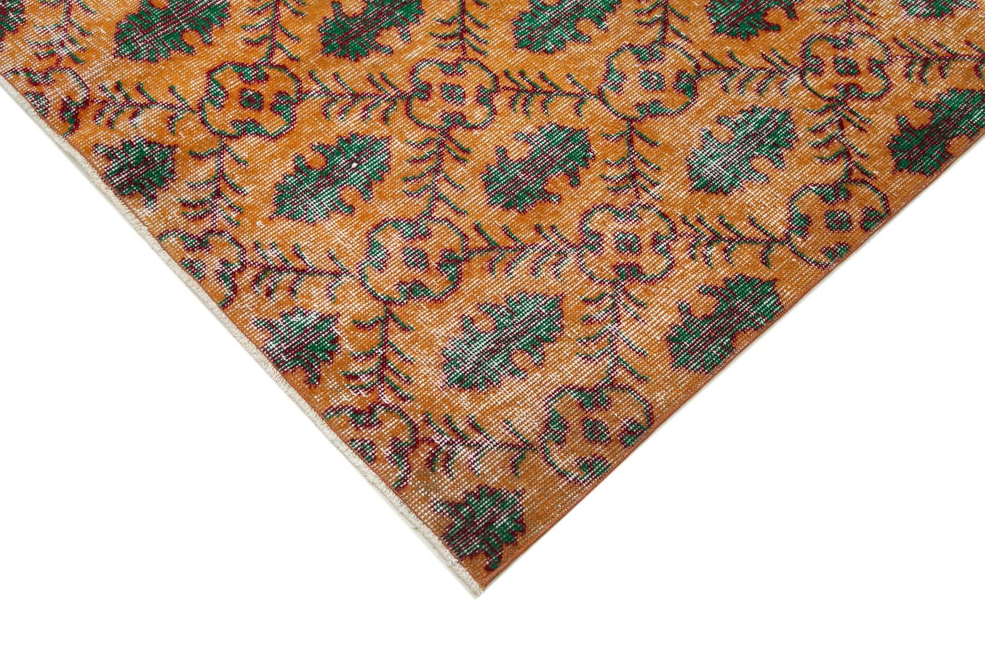 Checkered Kilim Turuncu Damalı Pamuk Yün El Dokuma Halısı 159x259 Agacan