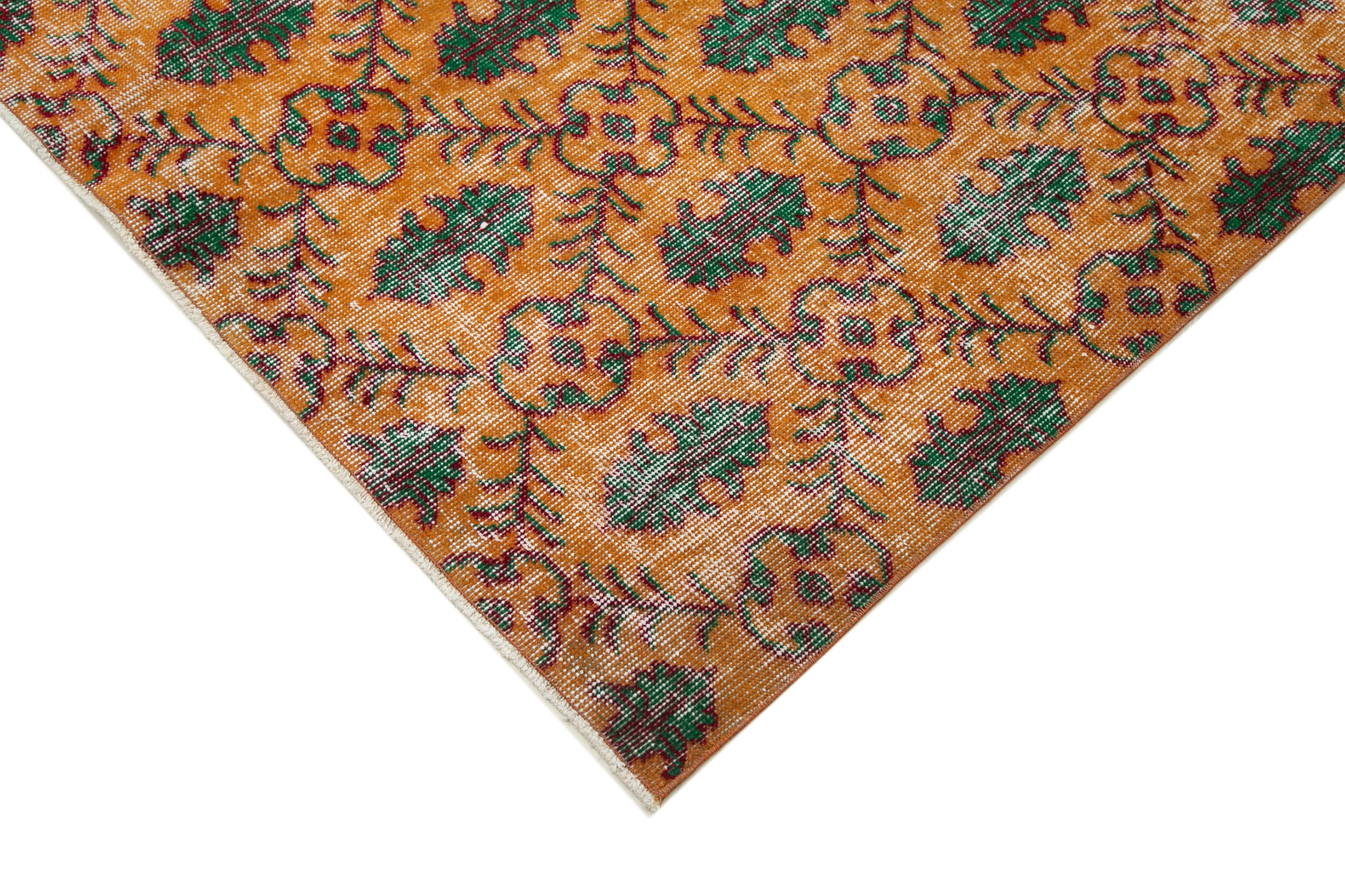 Checkered Kilim Turuncu Damalı Pamuk Yün El Dokuma Halısı 159x259 Agacan