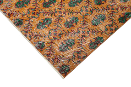 Checkered Kilim Turuncu Damalı Pamuk Yün El Dokuma Halısı 159x259 Agacan