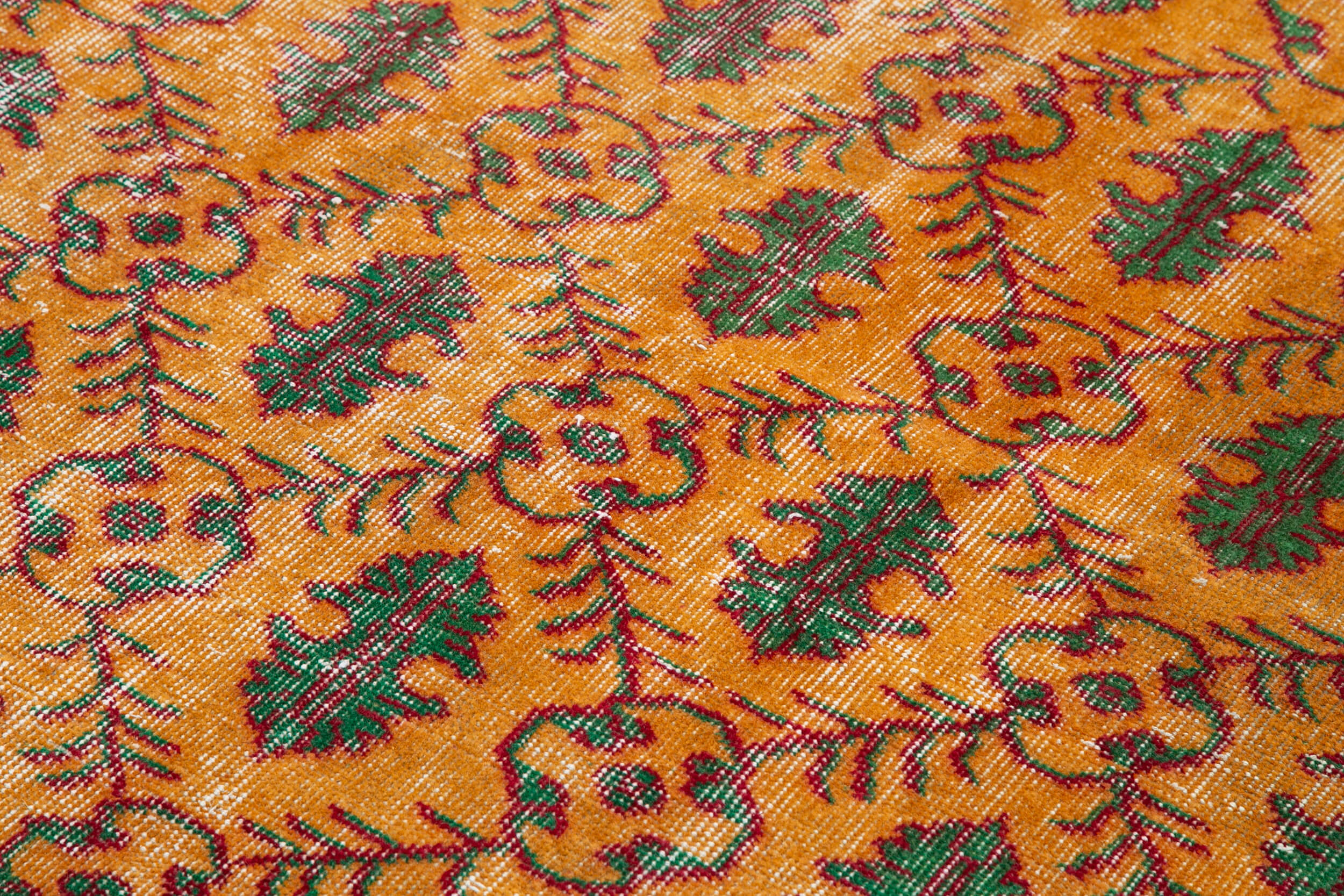 Checkered Kilim Turuncu Damalı Pamuk Yün El Dokuma Halısı 159x259 Agacan