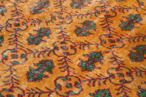 Checkered Kilim Turuncu Damalı Pamuk Yün El Dokuma Halısı 159x259 Agacan