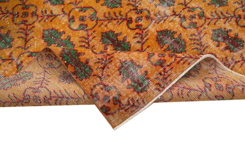 Checkered Kilim Turuncu Damalı Pamuk Yün El Dokuma Halısı 159x259 Agacan
