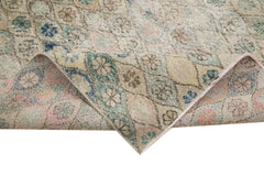 Checkered Kilim Bej Damalı Pamuk Yün El Dokuma Halısı 165x253 Agacan