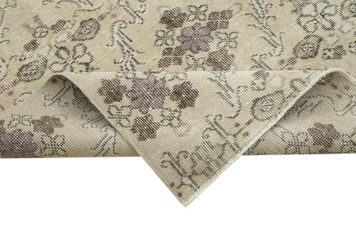 Checkered Kilim Bej Damalı Pamuk Yün El Dokuma Halısı 175x258 Agacan