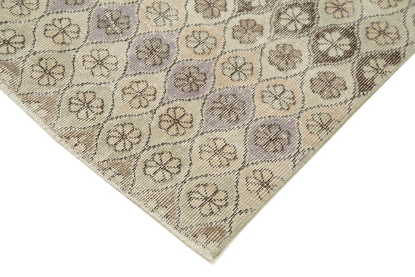 Checkered Kilim Bej Damalı Pamuk Yün El Dokuma Halısı 154x286 Agacan