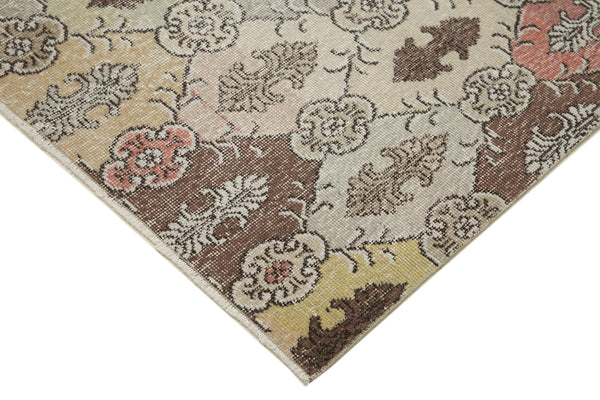 Checkered Kilim Bej Damalı Pamuk Yün El Dokuma Halısı 160x307 Agacan