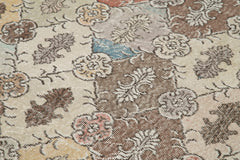 Checkered Kilim Bej Damalı Pamuk Yün El Dokuma Halısı 160x307 Agacan