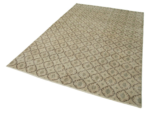 Checkered Kilim Bej Damalı Pamuk Yün El Dokuma Halısı 170x273 Agacan