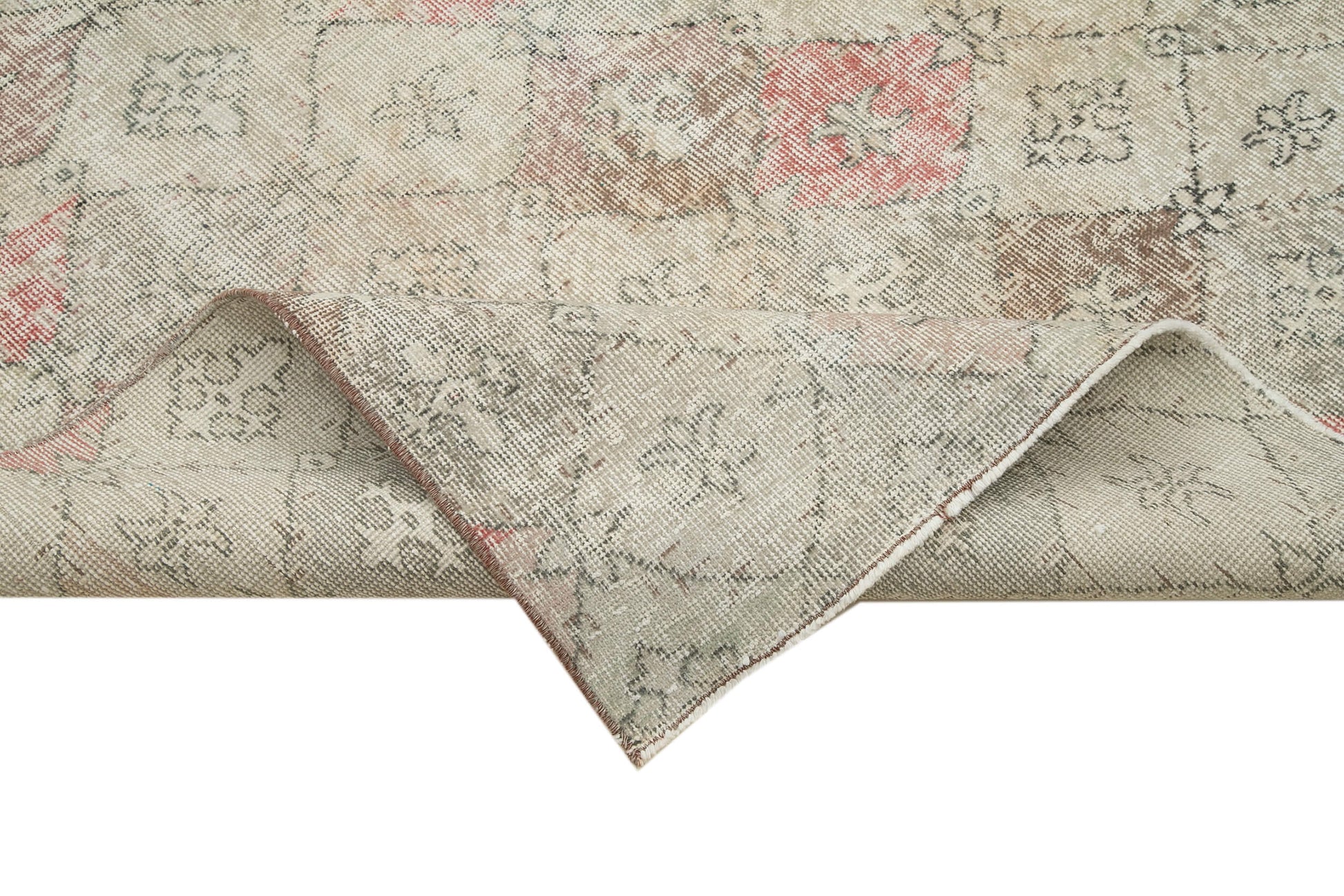 Checkered Kilim Bej Damalı Pamuk Yün El Dokuma Halısı 180x280 Agacan