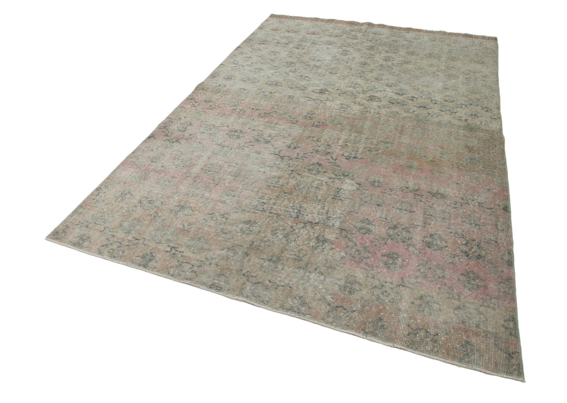 Checkered Kilim Bej Damalı Pamuk Yün El Dokuma Halısı 180x294 Agacan
