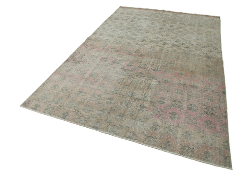 Checkered Kilim Bej Damalı Pamuk Yün El Dokuma Halısı 180x294 Agacan