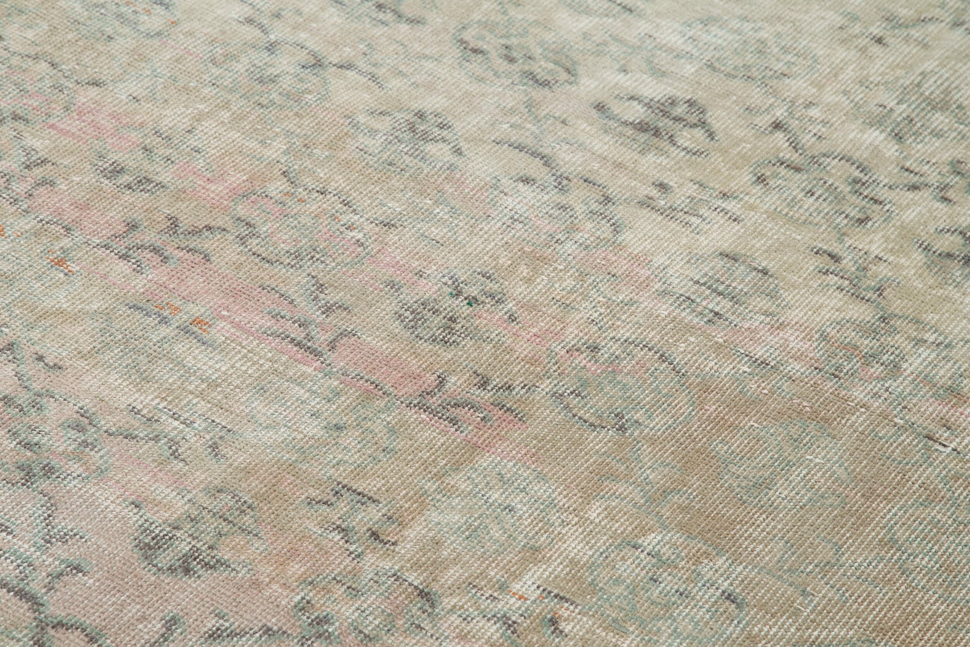 Checkered Kilim Bej Damalı Pamuk Yün El Dokuma Halısı 180x294 Agacan