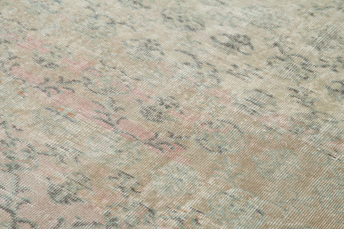 Checkered Kilim Bej Damalı Pamuk Yün El Dokuma Halısı 180x294 Agacan