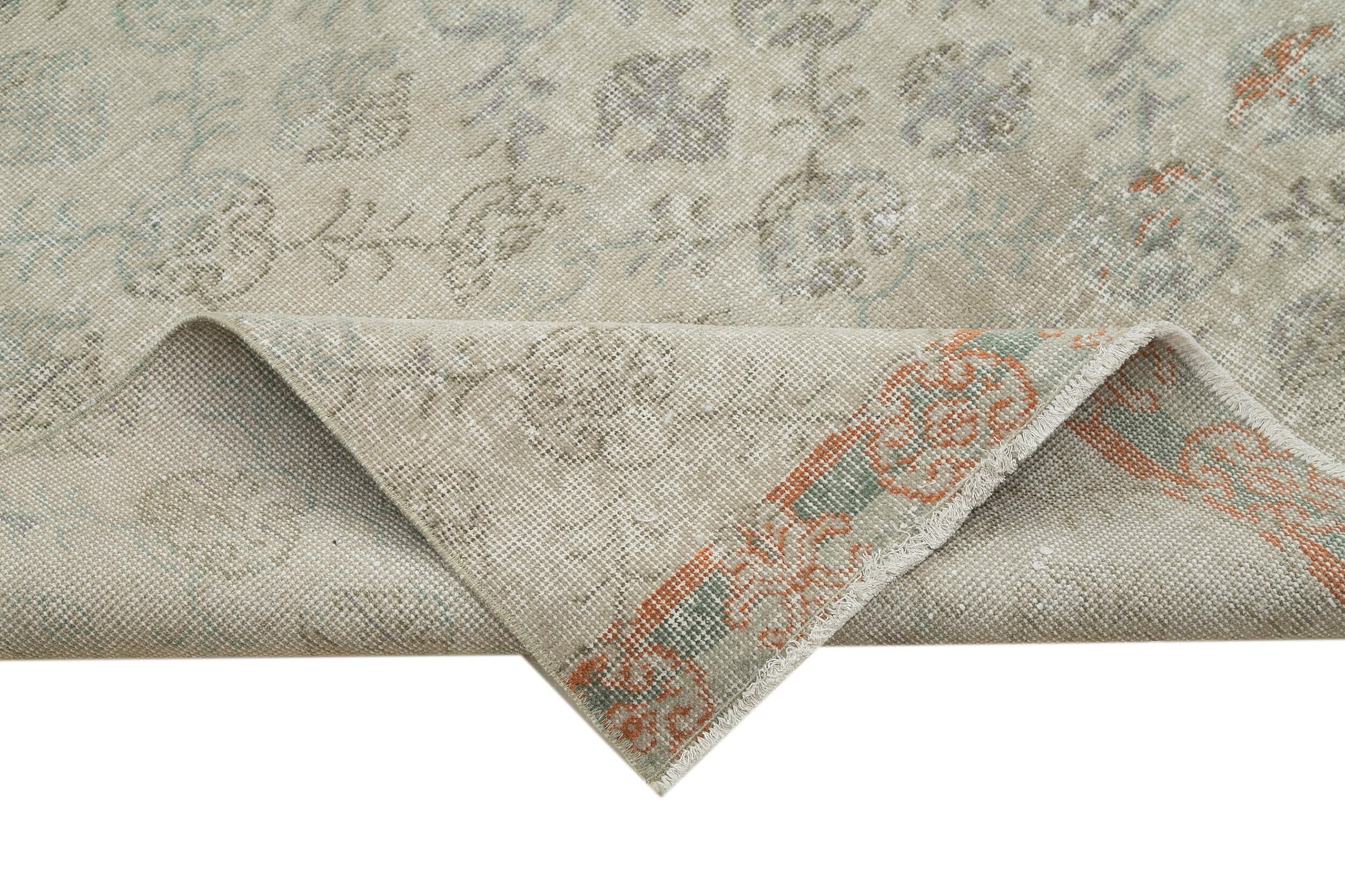 Checkered Kilim Bej Damalı Pamuk Yün El Dokuma Halısı 180x294 Agacan