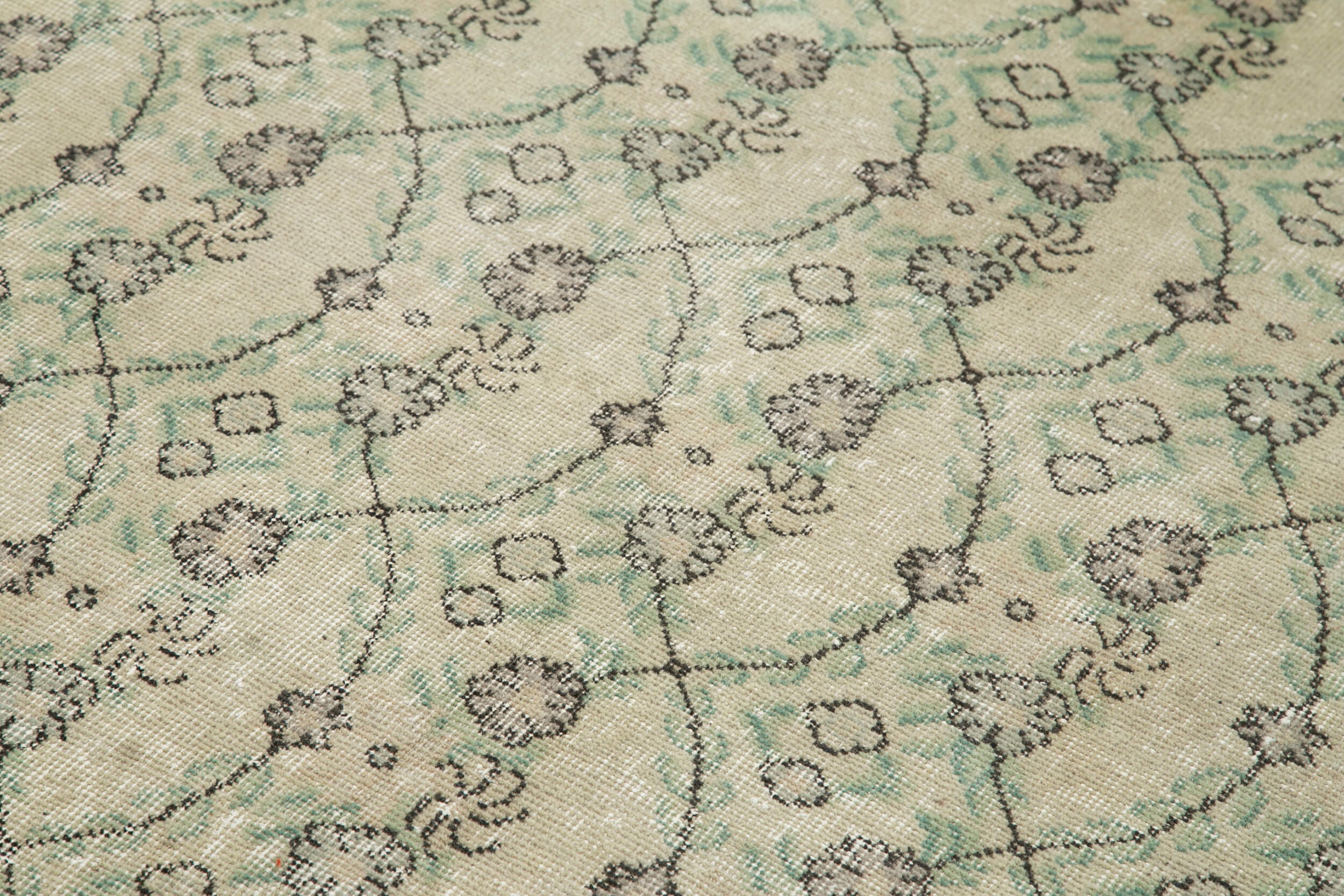 Checkered Kilim Bej Damalı Pamuk Yün El Dokuma Halısı 163x259 Agacan