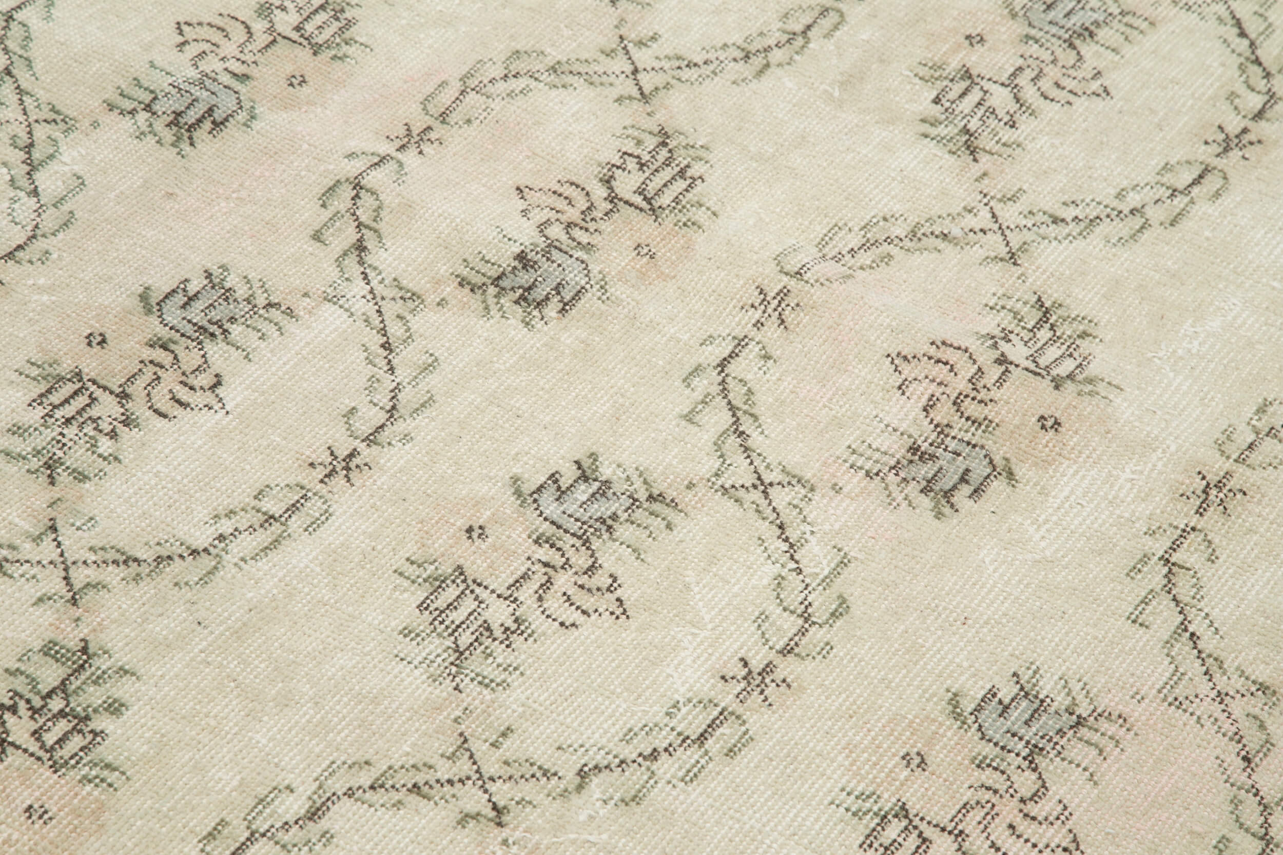 Checkered Kilim Bej Damalı Pamuk Yün El Dokuma Halısı 150x260 Agacan