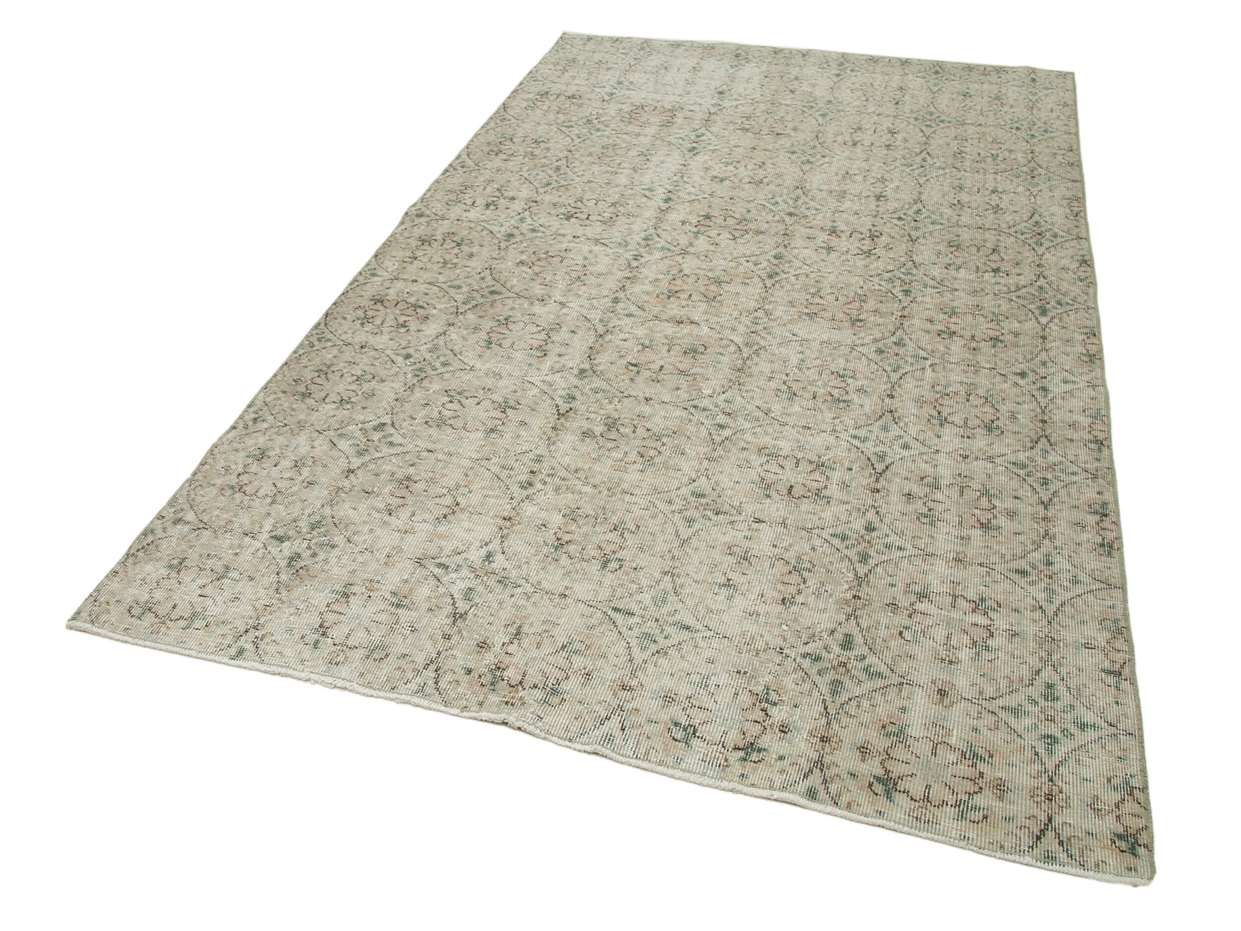 Checkered Kilim Bej Damalı Pamuk Yün El Dokuma Halısı 157x256 Agacan