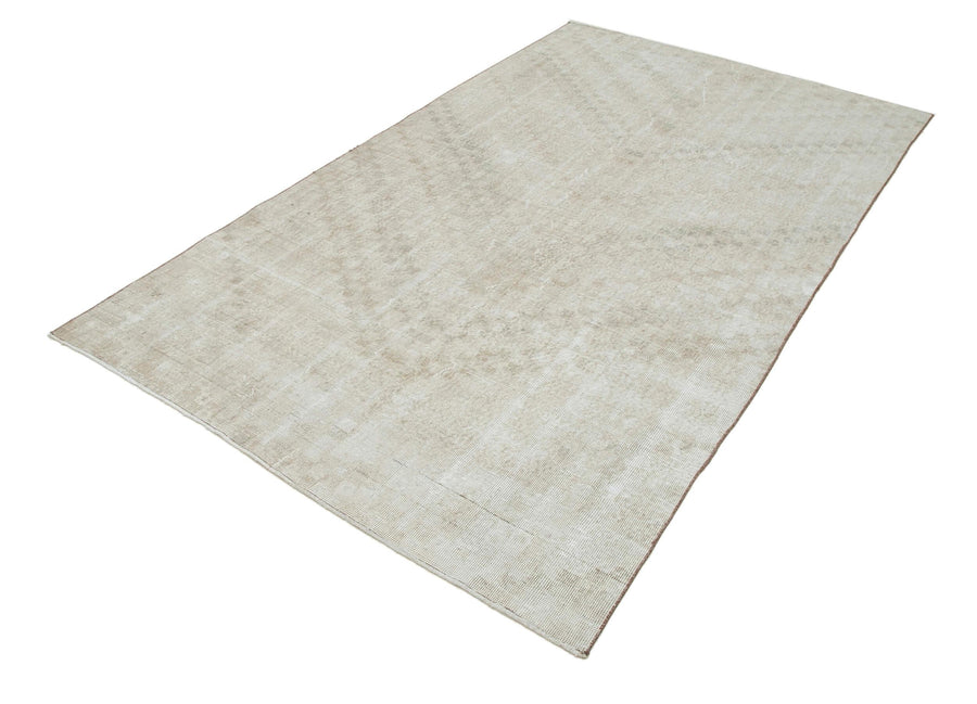 Checkered Kilim Bej Damalı Pamuk Yün El Dokuma Halısı 163x277 Agacan