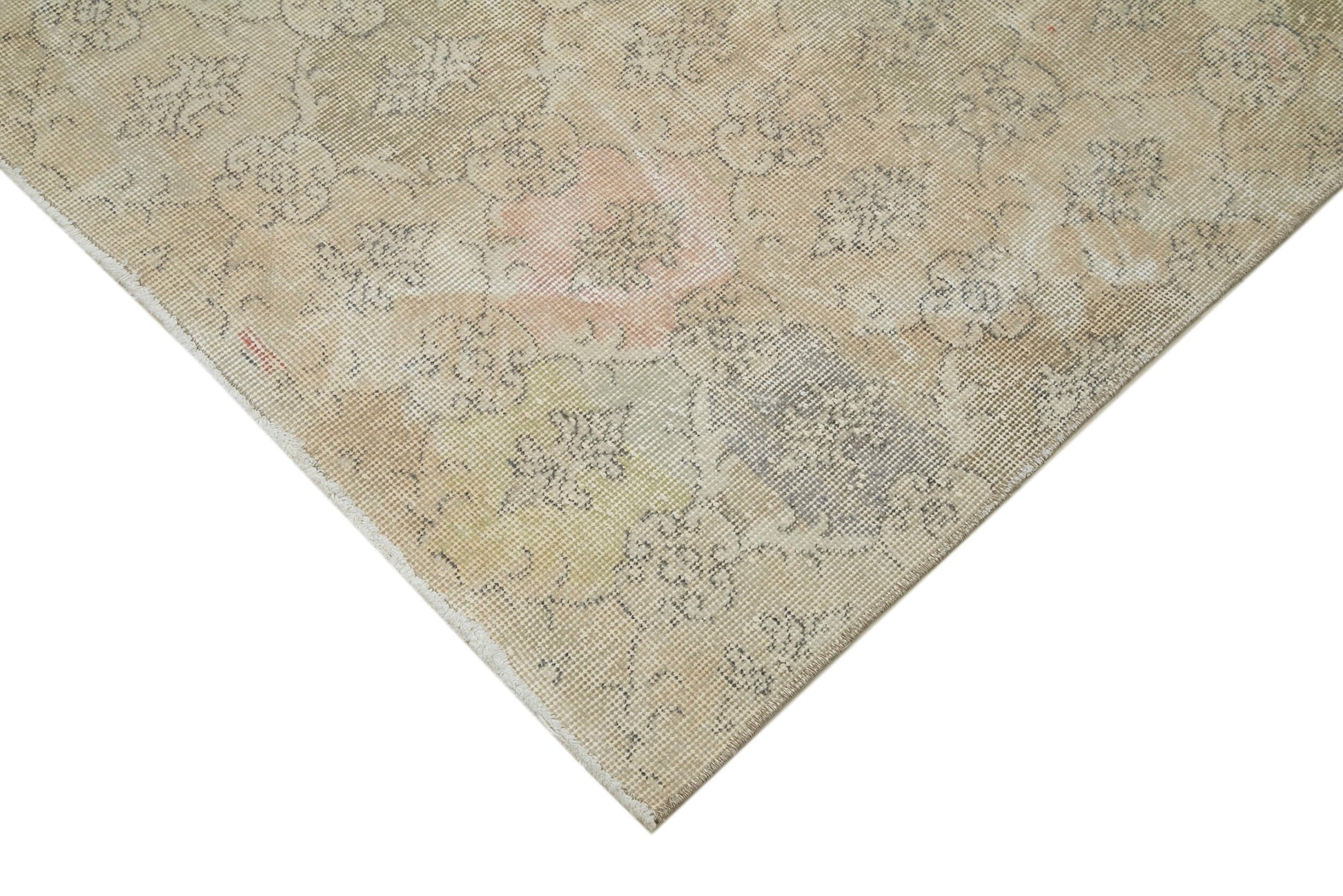 Checkered Kilim Bej Damalı Pamuk Yün El Dokuma Halısı 174x260 Agacan