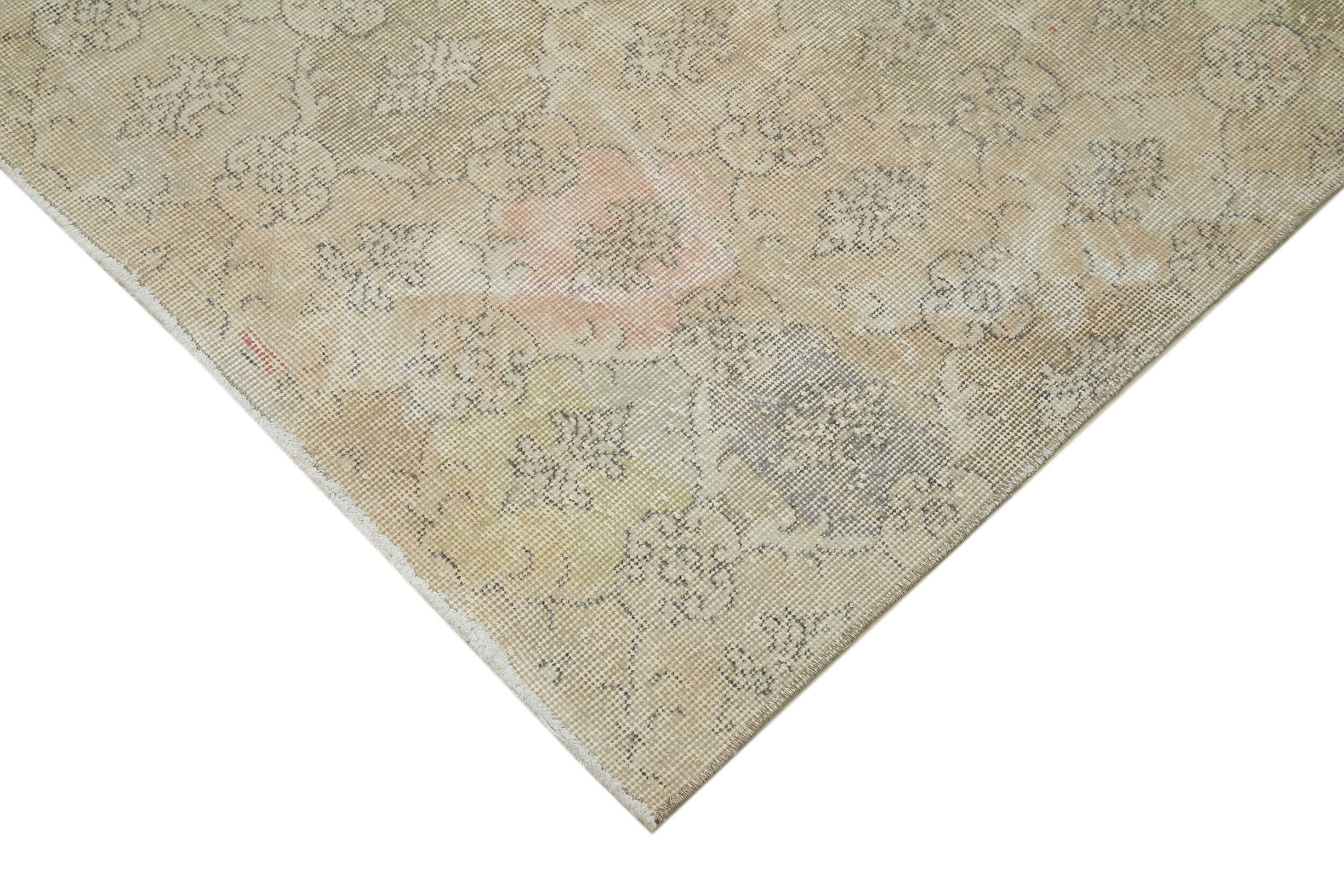 Checkered Kilim Bej Damalı Pamuk Yün El Dokuma Halısı 174x260 Agacan