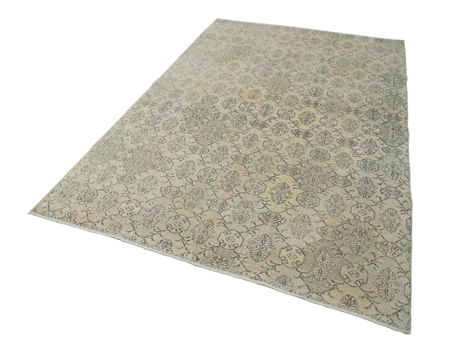 Checkered Kilim Bej Damalı Pamuk Yün El Dokuma Halısı 165x268 Agacan